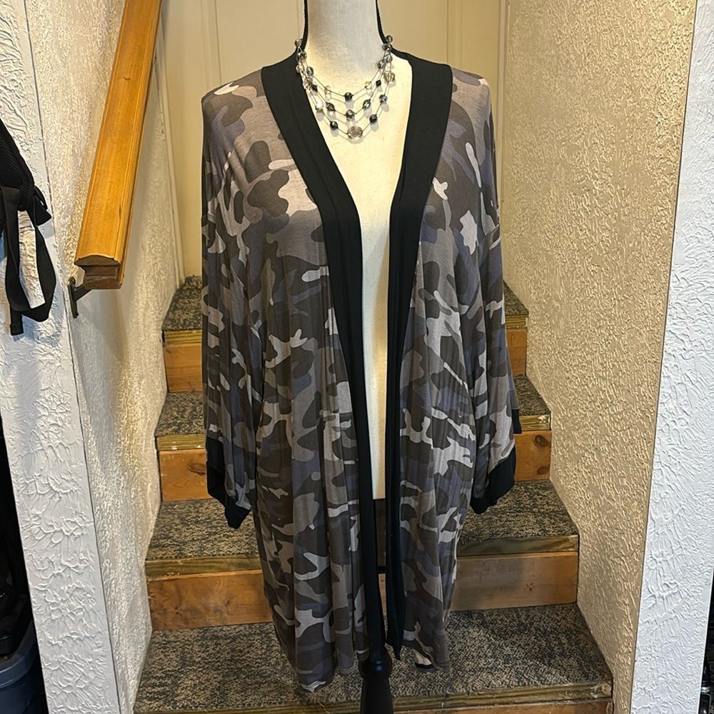 NWT. Lightweight Camo Cardigan